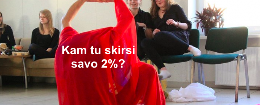 Read more about the article Skirkite 2% Lietuvos psichodramos draugijos veiklai